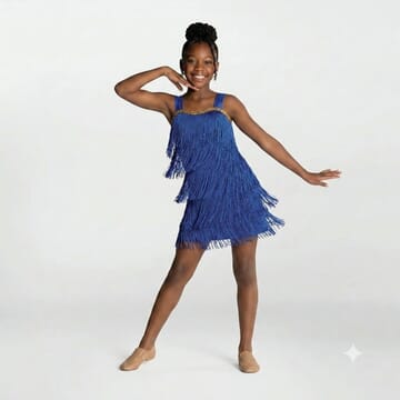 Blue Fringe Dress