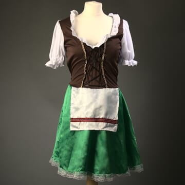 Bavarian Villager - Green and  Dark Brown