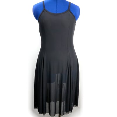 black lyrical dress Black Lace Long Sleeve Lyrical Dress – STRETCH DANCE LTD main image 0