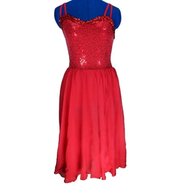 Red Long Lyrical Dress