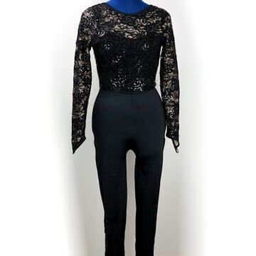 Black Lace Catsuit