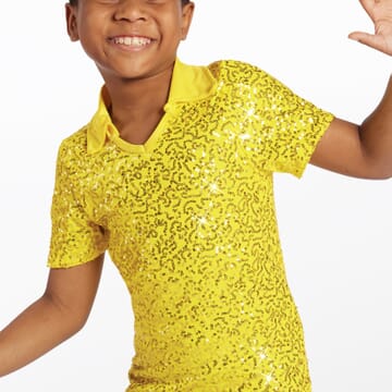Male Sequin Dance Shirt - Yellow