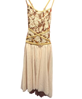 green emerald velvet dress Golden Trims White Cupid Talisman Lyrical Ballet Costume Modern Ballet –  UniqueBallet main image 1