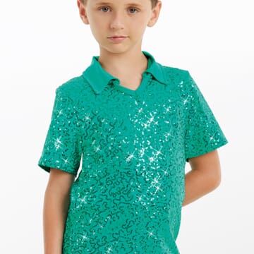 Male Sequin Dance Shirt - Teal