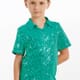 Male Sequin Dance Shirt - Teal