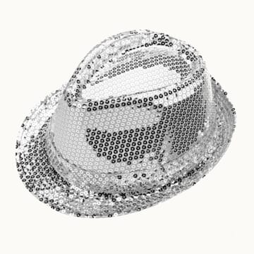 Sequin Trilby Hat - Silver