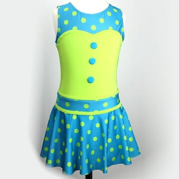 Blue and Green Polkadot