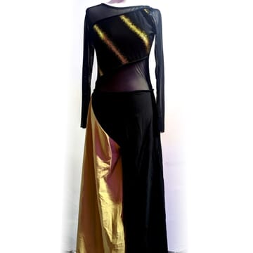 Black and Gold Catsuit