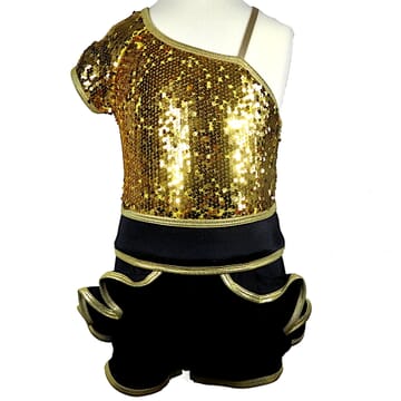 Black and Gold Unitard