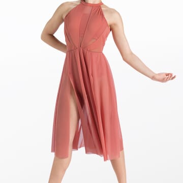 Halter Lyrical Dress - Salmon