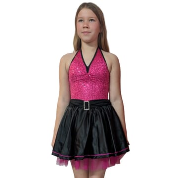 Pink and Black Halterneck