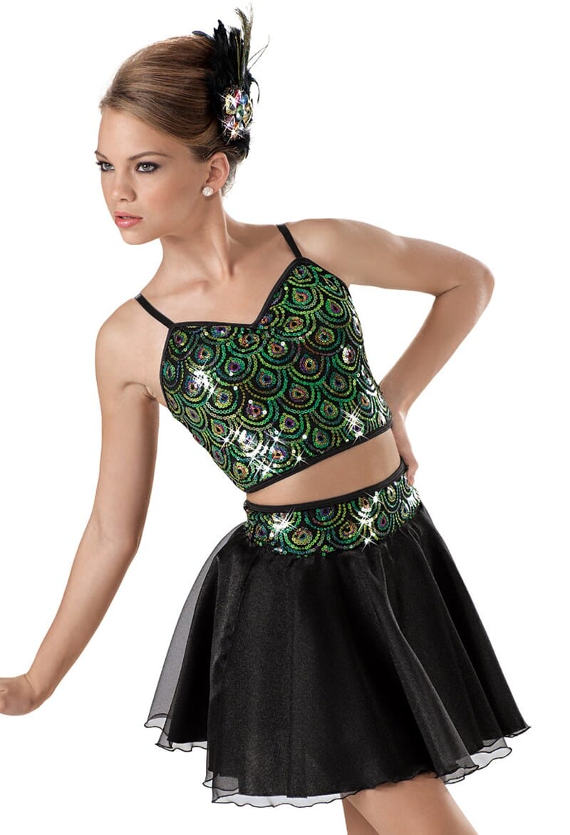 Hire Black and Green Two Piece from Costume Source | Modern and Tap ...